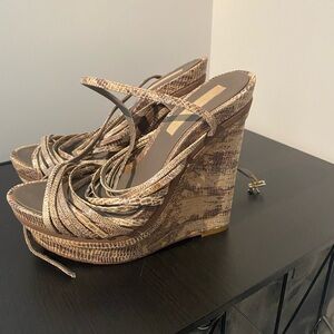 BCBG high platform wedge. Rare find.